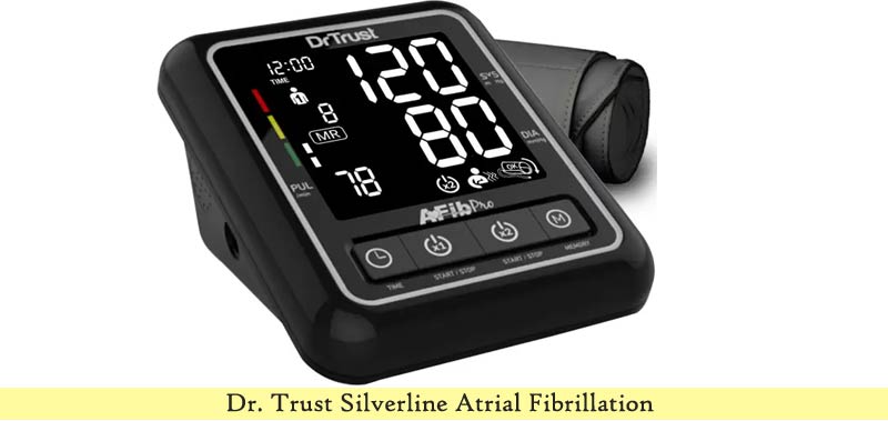 Dr. Trust Silverline Atrial Fibrillation Automatic Digital Bp Monitor Machine